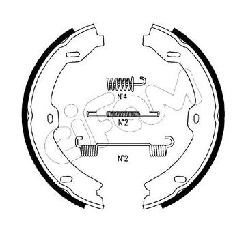 Sada brzdových čelistí, parkovací brzda CIFAM 153-247K