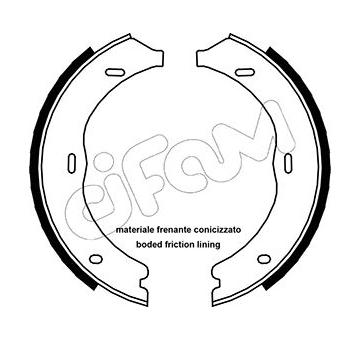 Sada brzdových čelistí, parkovací brzda CIFAM 153-248