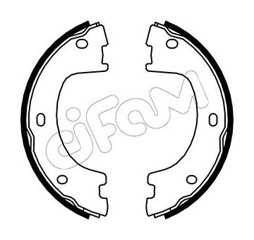 Sada brzdových čelistí, parkovací brzda CIFAM 153-249