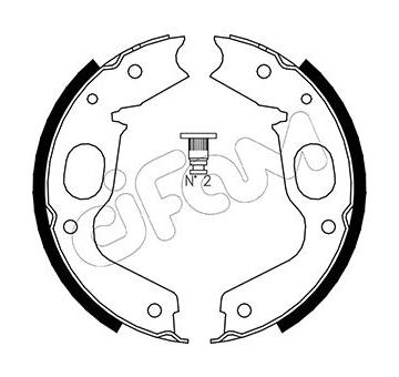 Sada brzdových čelistí, parkovací brzda CIFAM 153-264