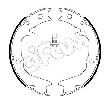 Sada brzdových čelistí, parkovací brzda CIFAM 153-265