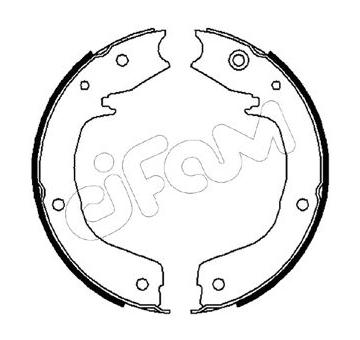 Sada brzdových čelistí, parkovací brzda CIFAM 153-267