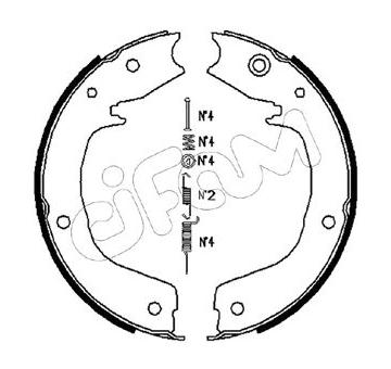 Sada brzd. čeľustí parkov. brzdy CIFAM 153-267K