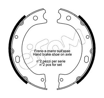 Sada brzdových čelistí, parkovací brzda CIFAM 153-289