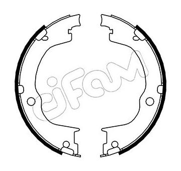 Sada brzdových čelistí, parkovací brzda CIFAM 153-317