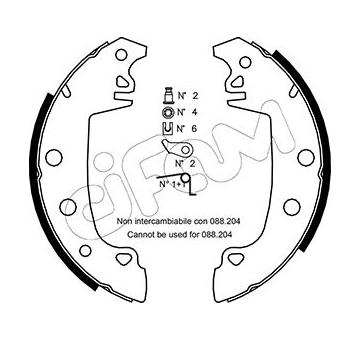 Sada brzdových čelistí CIFAM 153-324K