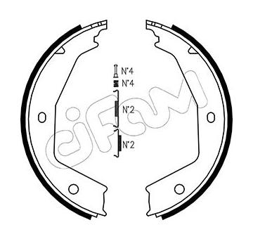 Sada brzdových čelistí, parkovací brzda CIFAM 153-331K