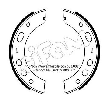 Sada brzdových čelistí, parkovací brzda CIFAM 153-336