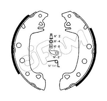 Sada brzdových čelistí CIFAM 153-340K