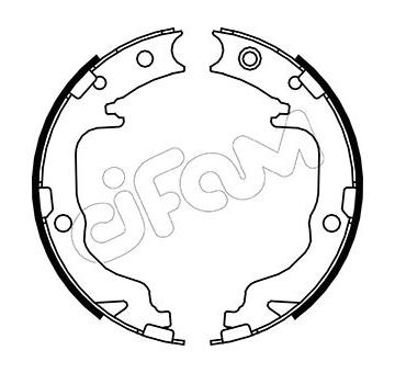 Sada brzdových čelistí, parkovací brzda CIFAM 153-362
