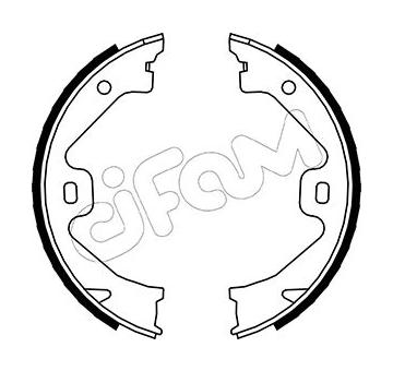 Sada brzdových čelistí, parkovací brzda CIFAM 153-369