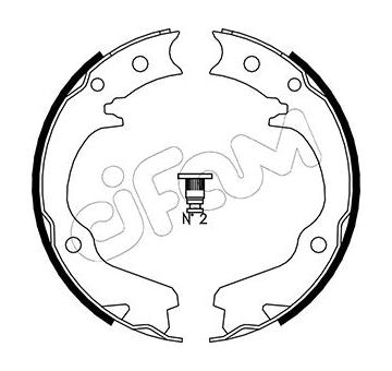 Sada brzdových čelistí, parkovací brzda CIFAM 153-386