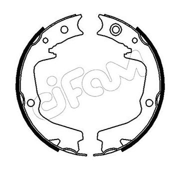 Sada brzdových čelistí, parkovací brzda CIFAM 153-387
