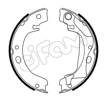 Sada brzdových čelistí, parkovací brzda CIFAM 153-446
