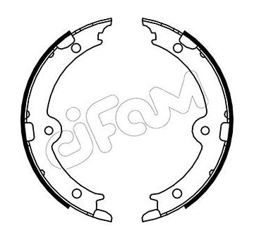 Sada brzdových čelistí, parkovací brzda CIFAM 153-449