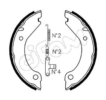Sada brzdových čelistí, parkovací brzda CIFAM 153-473K