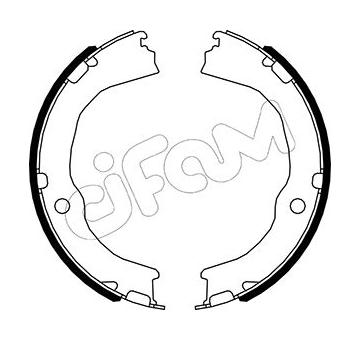 Sada brzdových čelistí, parkovací brzda CIFAM 153-485