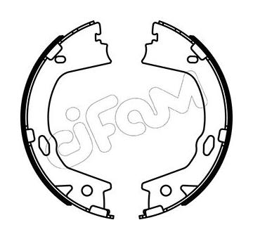 Sada brzdových čelistí, parkovací brzda CIFAM 153-499