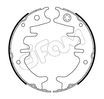 Sada brzdových čelistí, parkovací brzda CIFAM 153-525