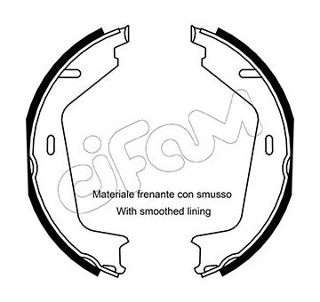 Sada brzdových čelistí, parkovací brzda CIFAM 153-530