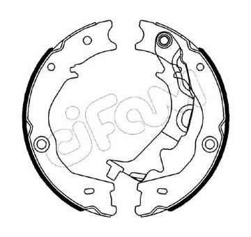 Sada brzdových čelistí, parkovací brzda CIFAM 153-586