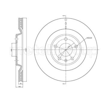Brzdový kotouč CIFAM 800-1315C