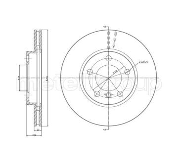 Brzdový kotouč CIFAM 800-1408C