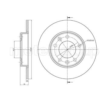 Brzdový kotouč CIFAM 800-1509C
