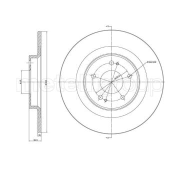 Brzdový kotouč CIFAM 800-1521C