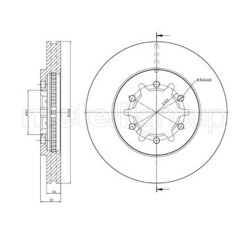 Brzdový kotouč CIFAM 800-1571