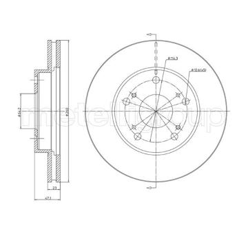 Brzdový kotouč CIFAM 800-1635C