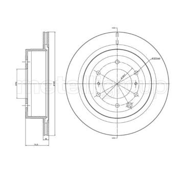 Brzdový kotouč CIFAM 800-1663C