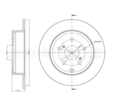 Brzdový kotúč CIFAM 800-771C