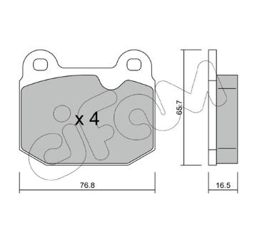 Sada brzdových destiček, kotoučová brzda CIFAM 822-013-1