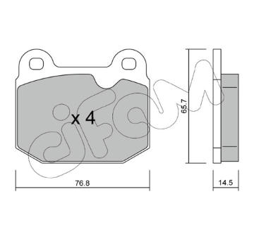 Sada brzdových destiček, kotoučová brzda CIFAM 822-013-3