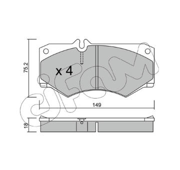 Sada brzdových destiček, kotoučová brzda CIFAM 822-014-0