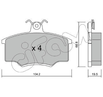 Sada brzdových destiček, kotoučová brzda CIFAM 822-024-0
