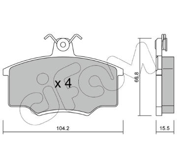 Sada brzdových destiček, kotoučová brzda CIFAM 822-024-1