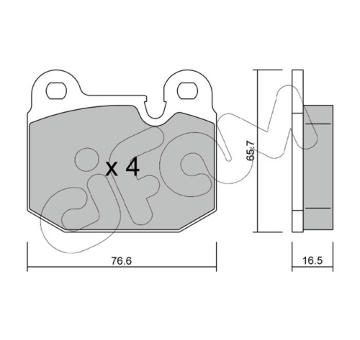 Sada brzdových destiček, kotoučová brzda CIFAM 822-027-0