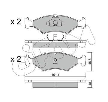 Sada brzdových destiček, kotoučová brzda CIFAM 822-029-0