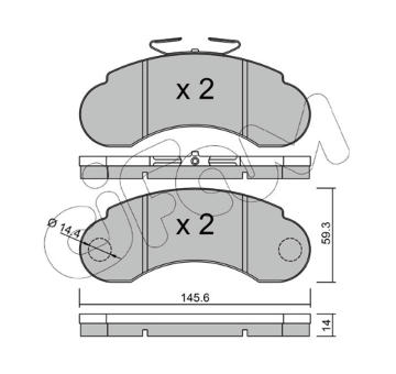 Sada brzdových destiček, kotoučová brzda CIFAM 822-055-0