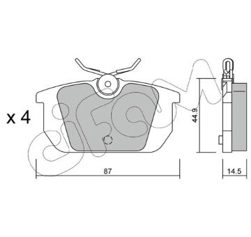 Sada brzdových platničiek kotúčovej brzdy CIFAM 822-064-0