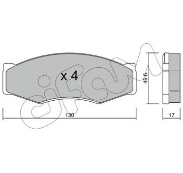 Sada brzdových destiček, kotoučová brzda CIFAM 822-066-0