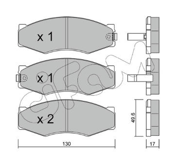 Sada brzdových destiček, kotoučová brzda CIFAM 822-066-1