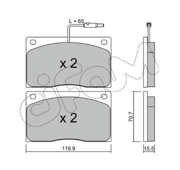 Sada brzdových platničiek kotúčovej brzdy CIFAM 822-089-1