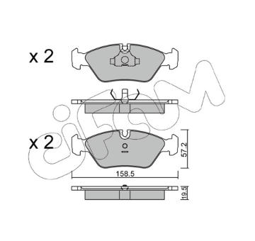 Sada brzdových destiček, kotoučová brzda CIFAM 822-091-0