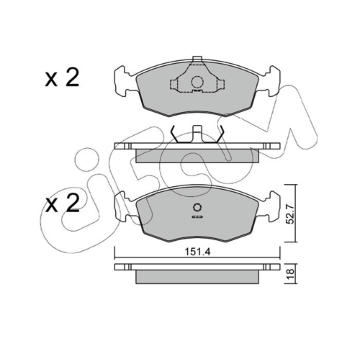 Sada brzdových destiček, kotoučová brzda CIFAM 822-094-2