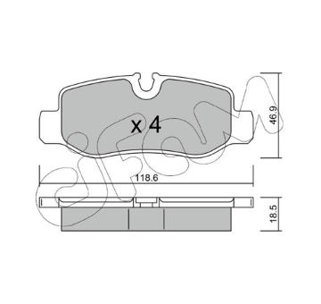 Sada brzdových platničiek kotúčovej brzdy CIFAM 822-1023-0