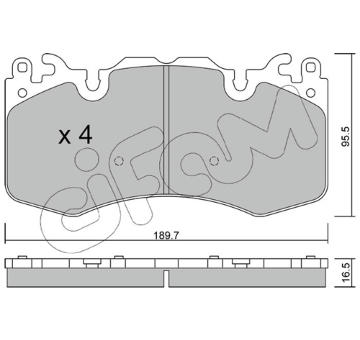 Sada brzdových destiček, kotoučová brzda CIFAM 822-1024-0