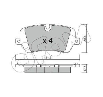 Sada brzdových destiček, kotoučová brzda CIFAM 822-1025-0